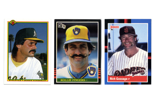 The three closers' baseball cards.