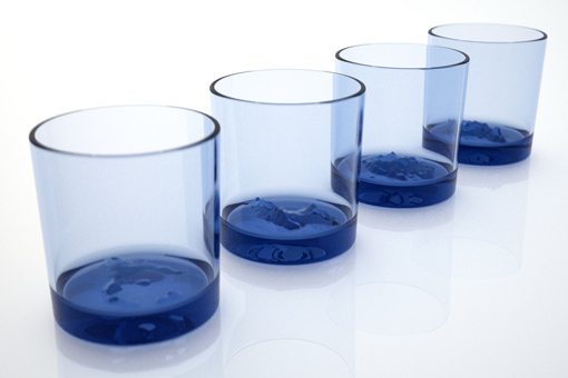 Four glasses of the Tourism set